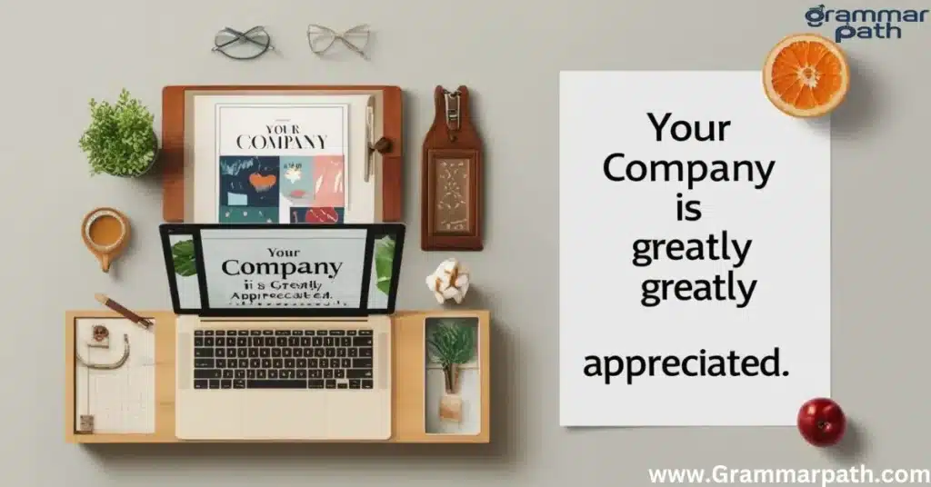 "Your company is greatly appreciated."