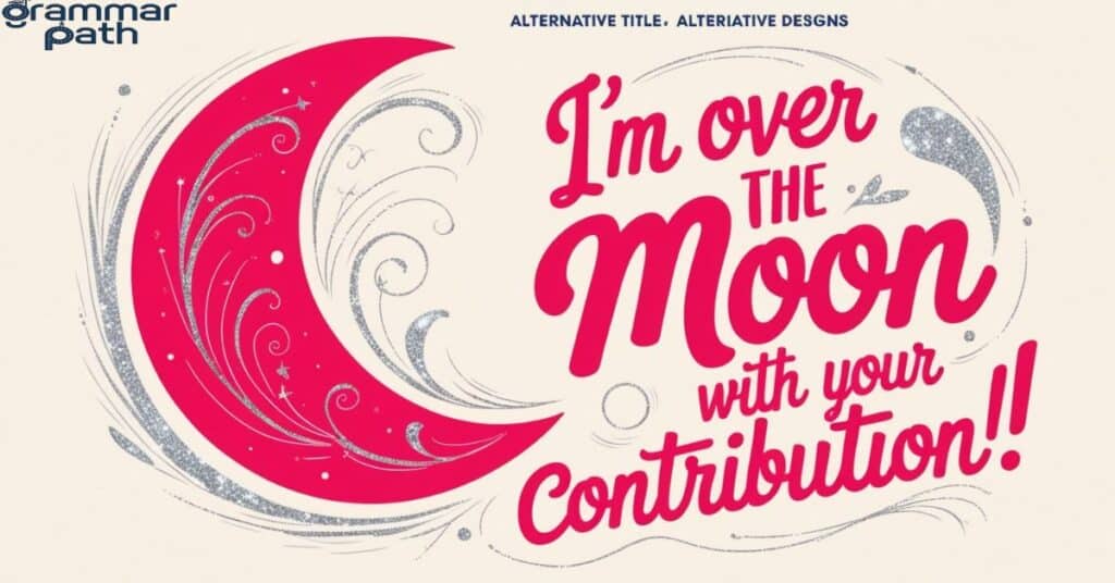 "I'm over the moon with your contribution!"