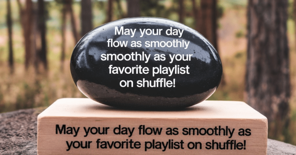 "May your day flow as smoothly as your favorite playlist on shuffle!"