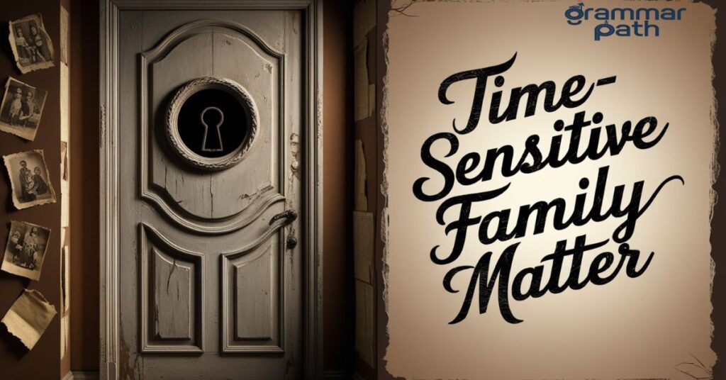 Time-Sensitive Family Matter