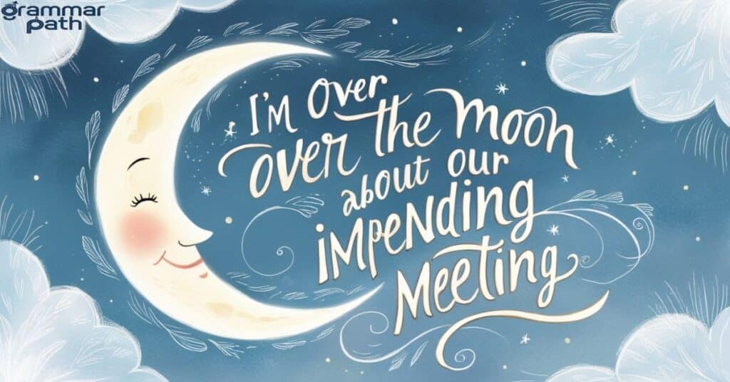 "I'm over the moon about our impending meeting"