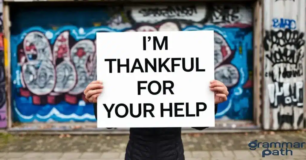 "I’m Thankful for Your Help" 