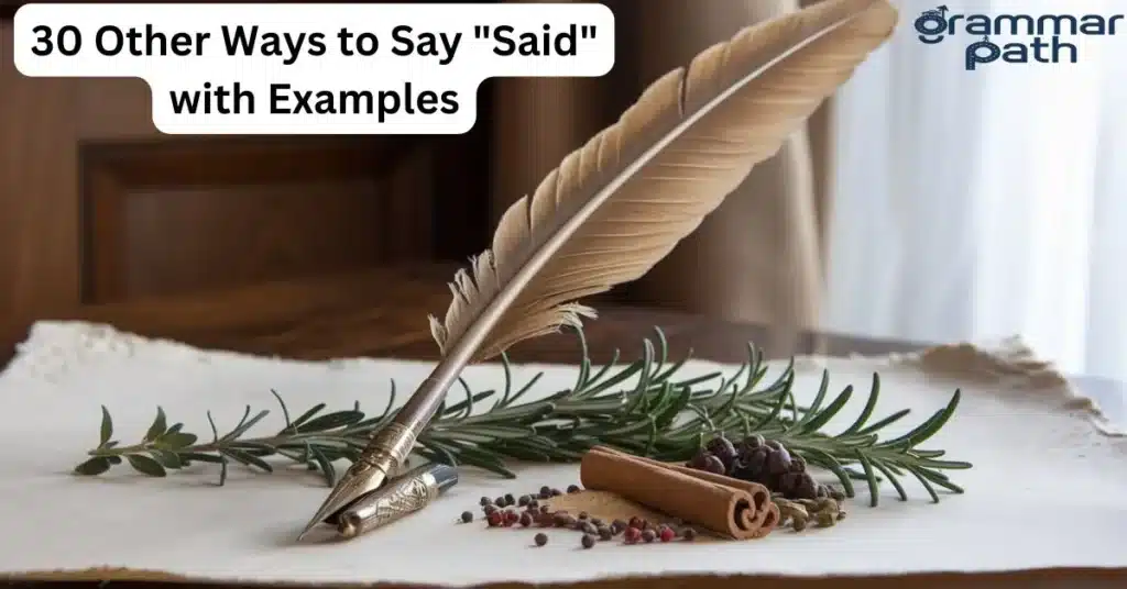 30 Other Ways to Say "Said" with Examples