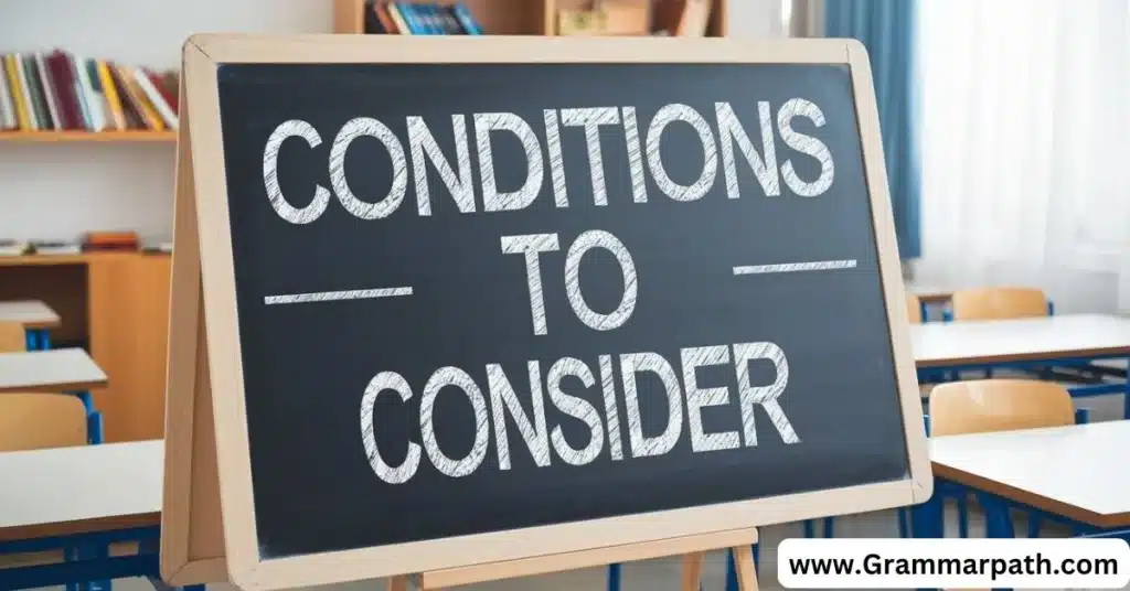 Conditions to Consider