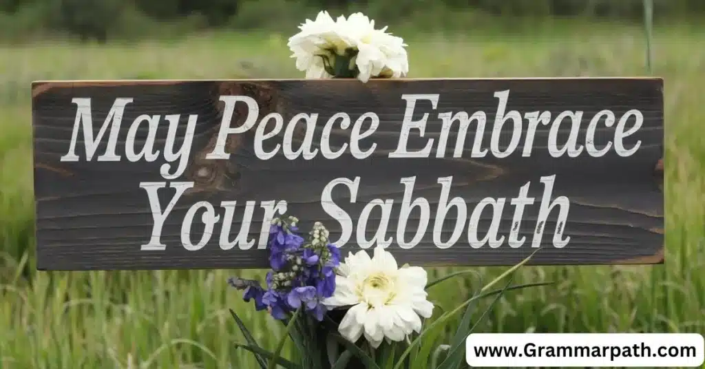 "May Peace Embrace Your Sabbath"