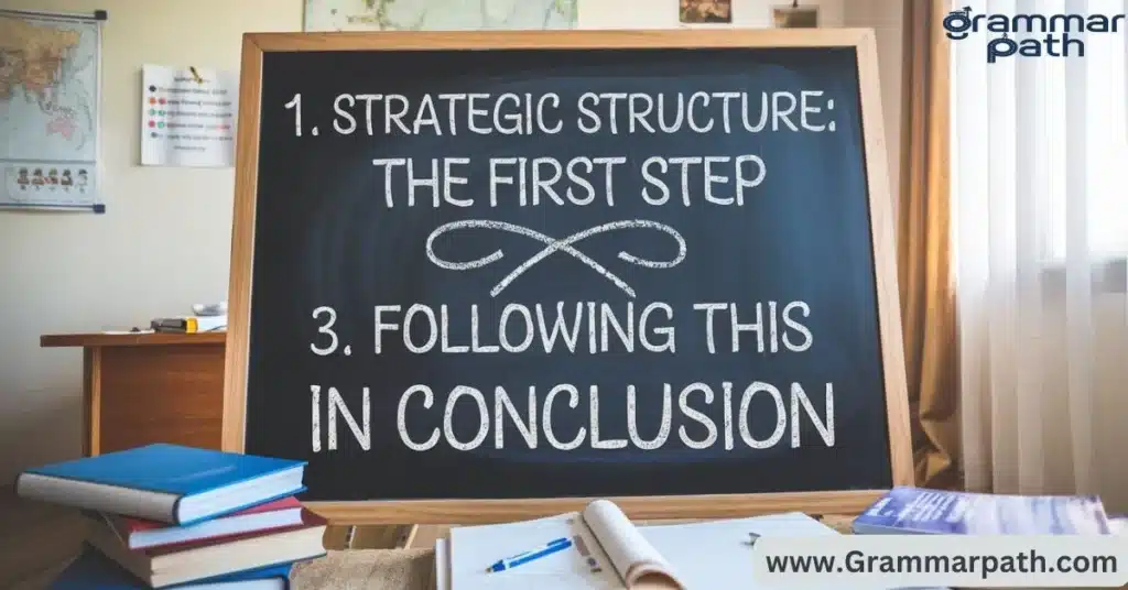 Strategic Structure: The First Step, Following This, In Conclusion