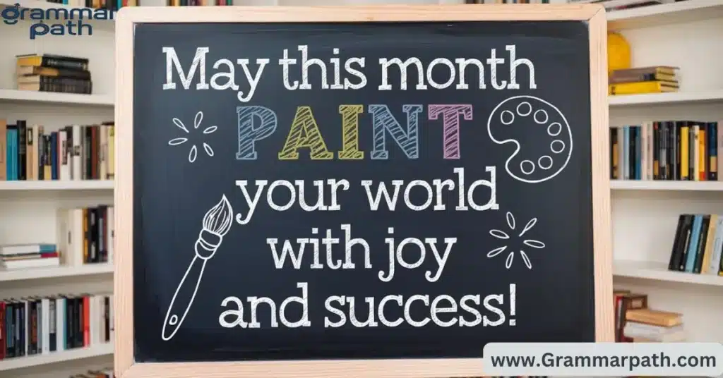 May this month paint your world with joy and success!