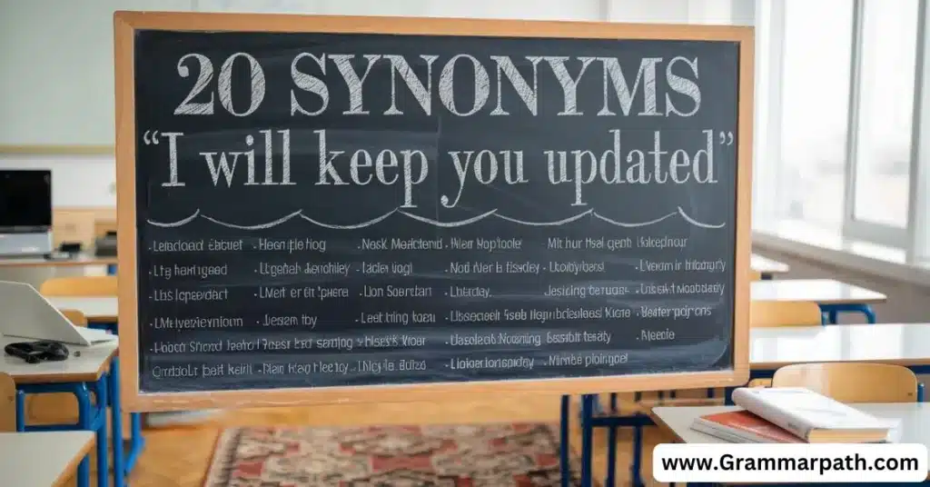 20 Synonyms for “I Will Keep You Updated” (With Example)