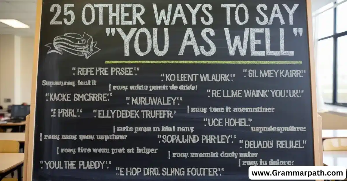 25 Other Ways to Say “You As Well” (With Examples)