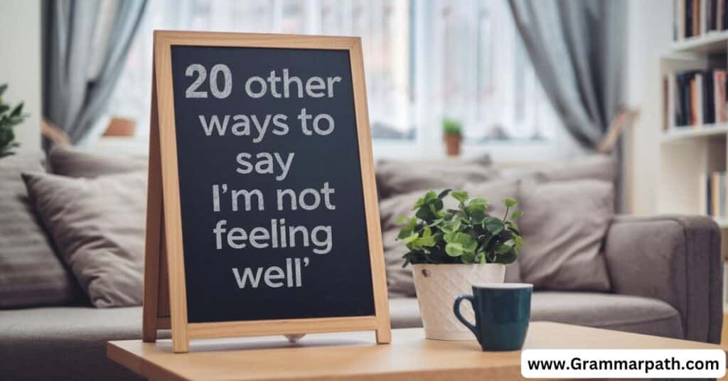 20 Other Ways to Say “I’m Not Feeling Well” (With Examples)"