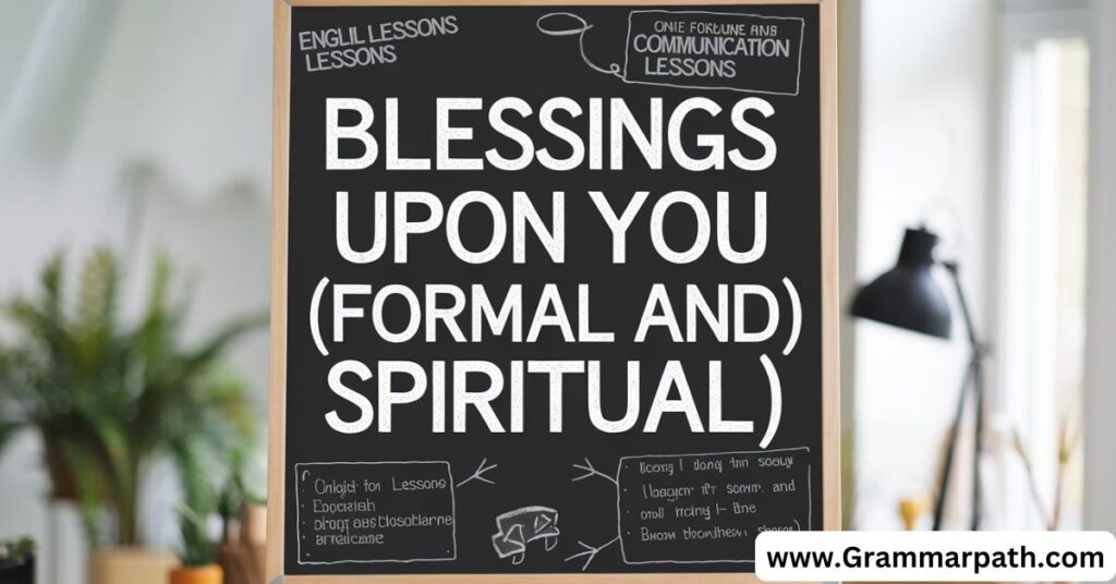 Blessings Upon You (Formal and Spiritual)