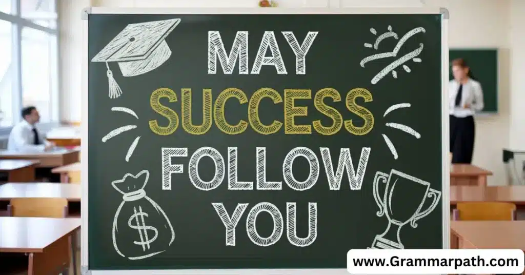 "May Success Follow You"