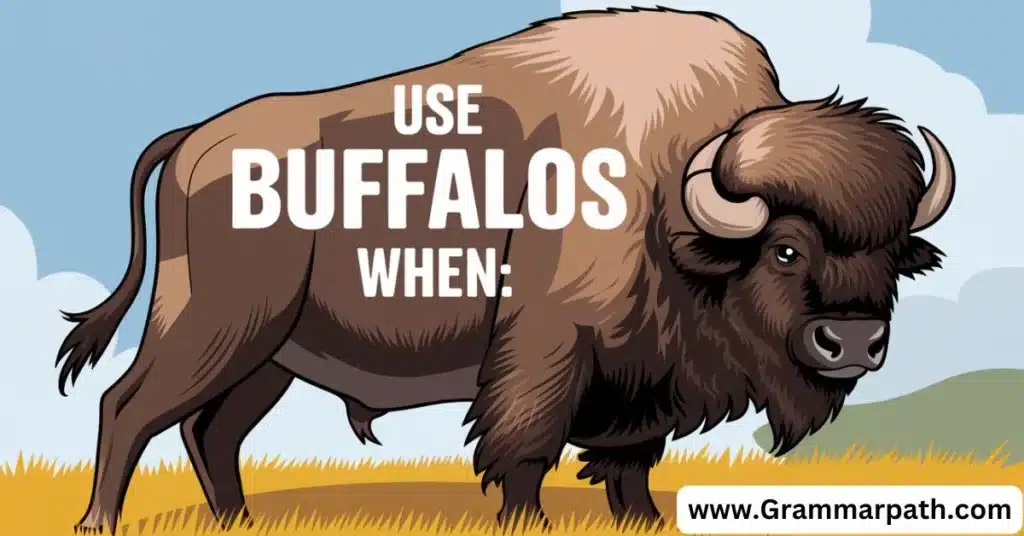 Use “Buffalos” When: