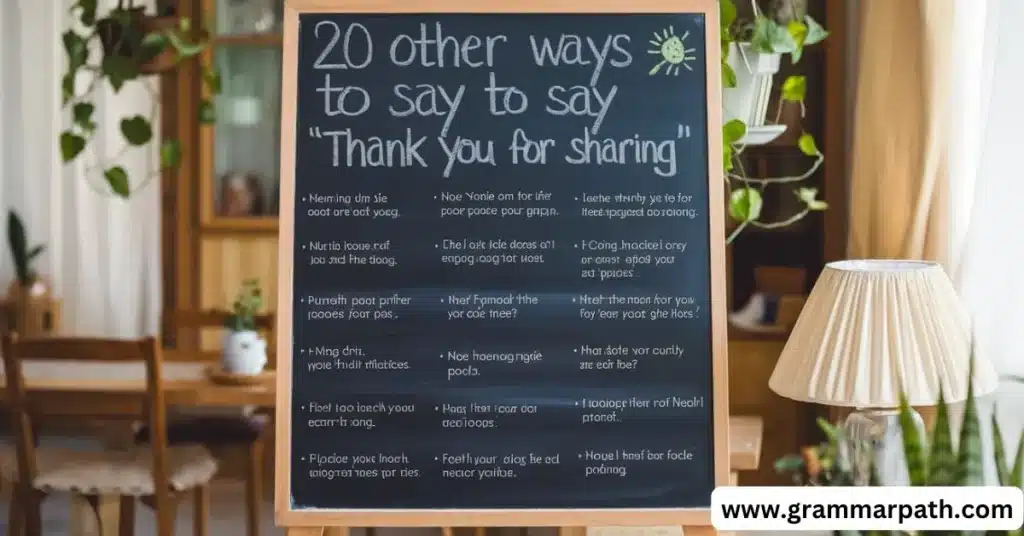 20 Other Ways to Say “Thank You for Sharing” (With Example)