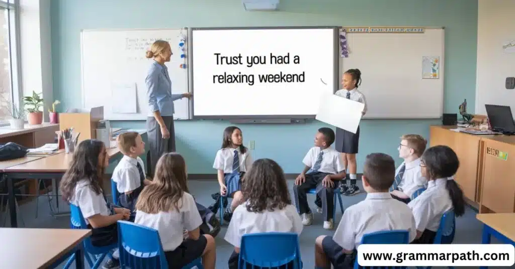 Trust you had a relaxing weekend