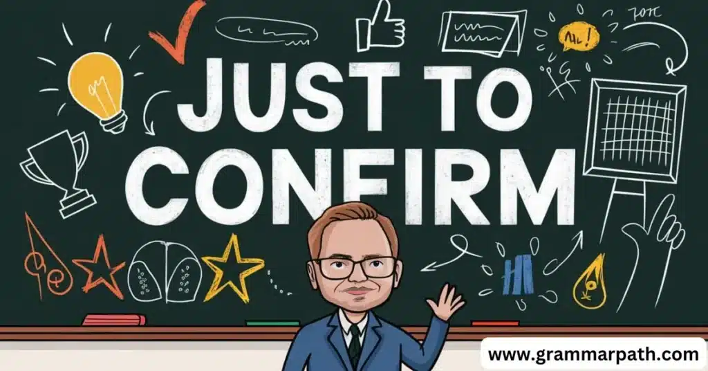 20 Other Ways to Say “Just to Confirm” (With Examples)