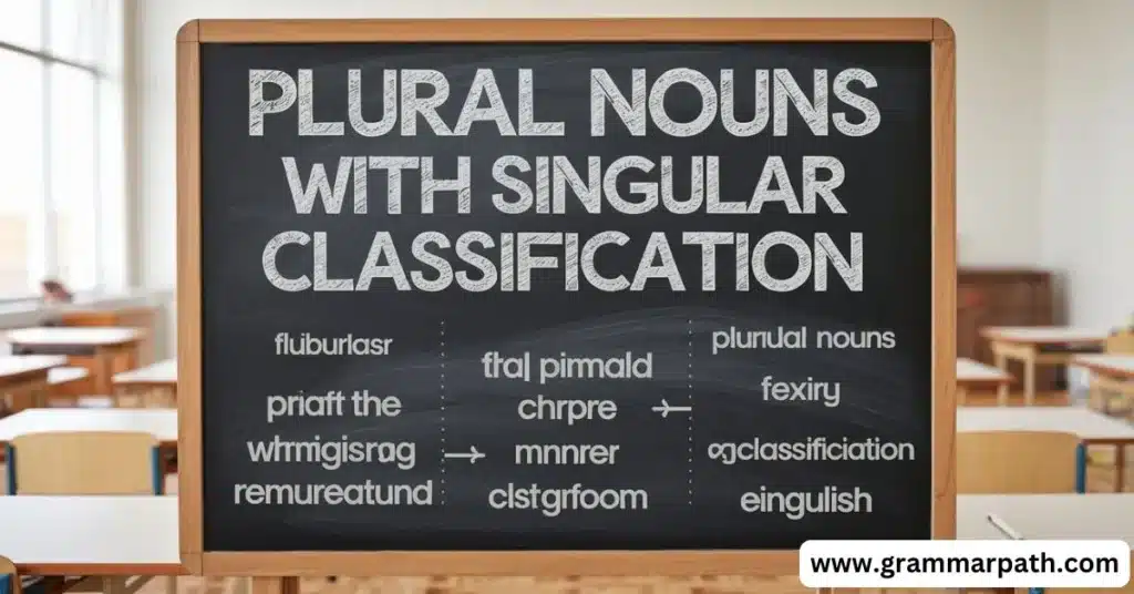 Plural Nouns with Singular Classification