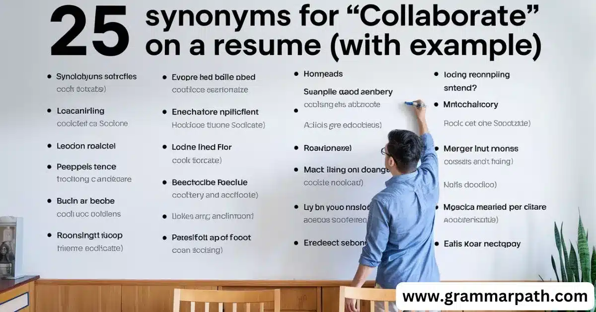 25 Synonyms for “Collaborate” on a Resume (With Example)