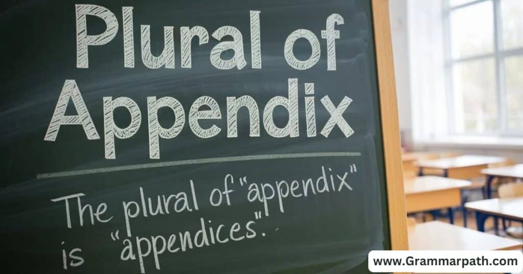 Plural of Appendix