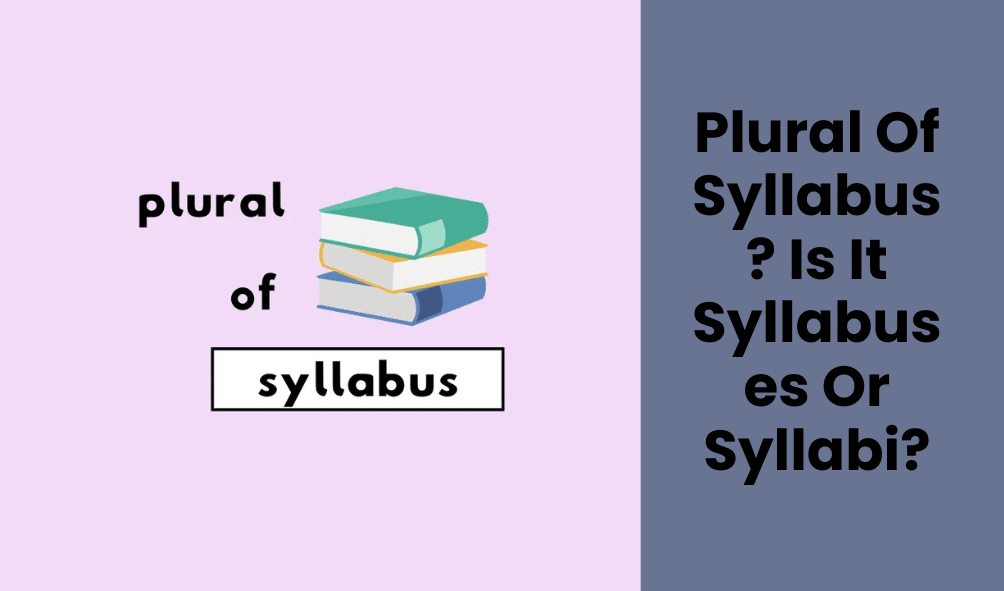 Plural Of Syllabus? Is It Syllabuses Or Syllabi?