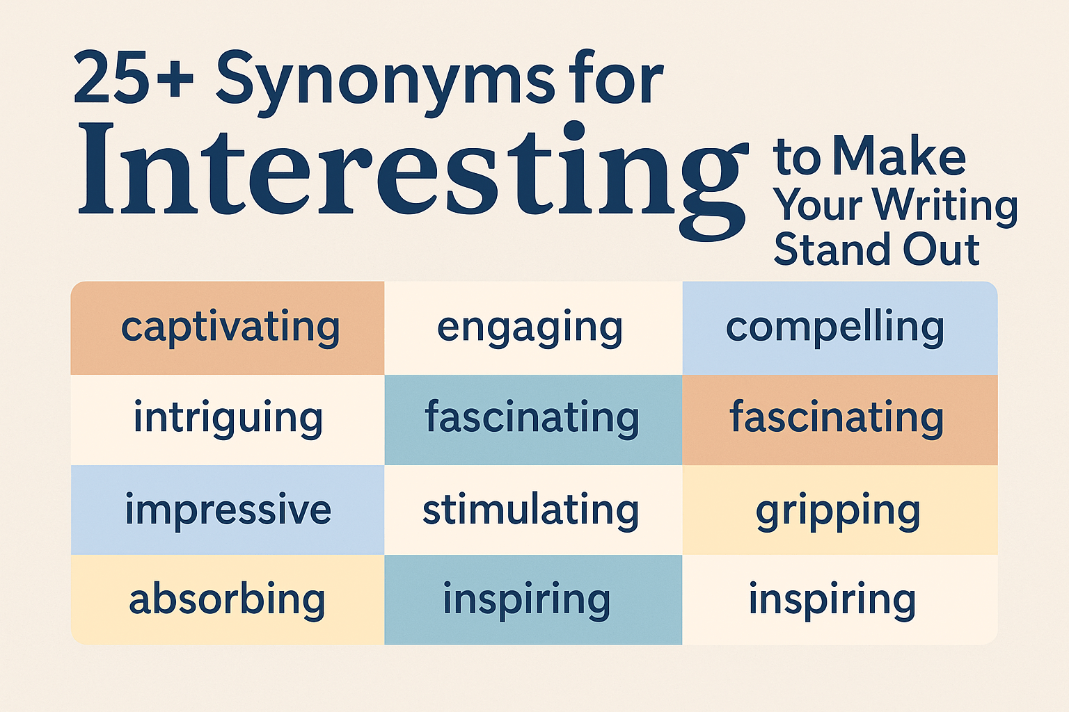 25+ Synonyms for Interesting to Make Your Writing Stand Out