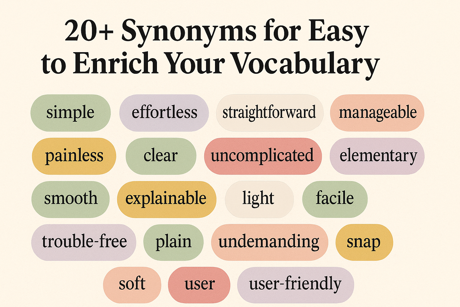 20+ Synonyms for Easy to Enrich Your Vocabulary